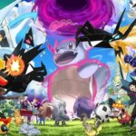 Promotional art for Pokemon Go's eighth anniversary including a Dynamax Wartortle.