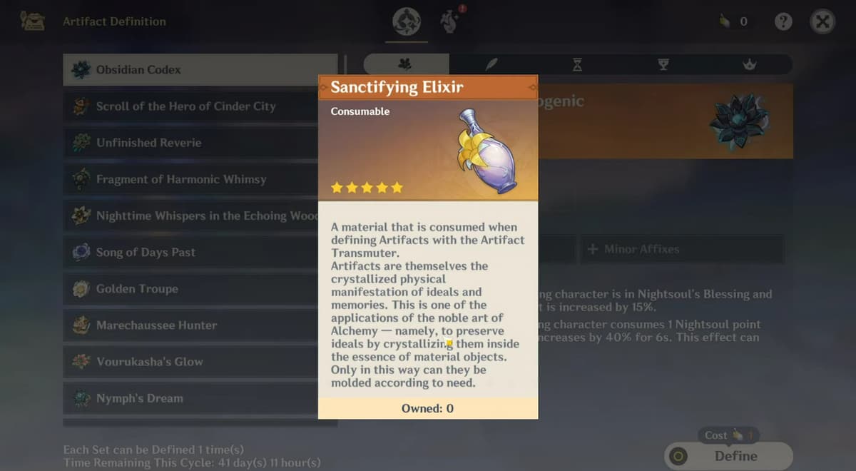 How to Get Sanctifying Elixir in Genshin Impact