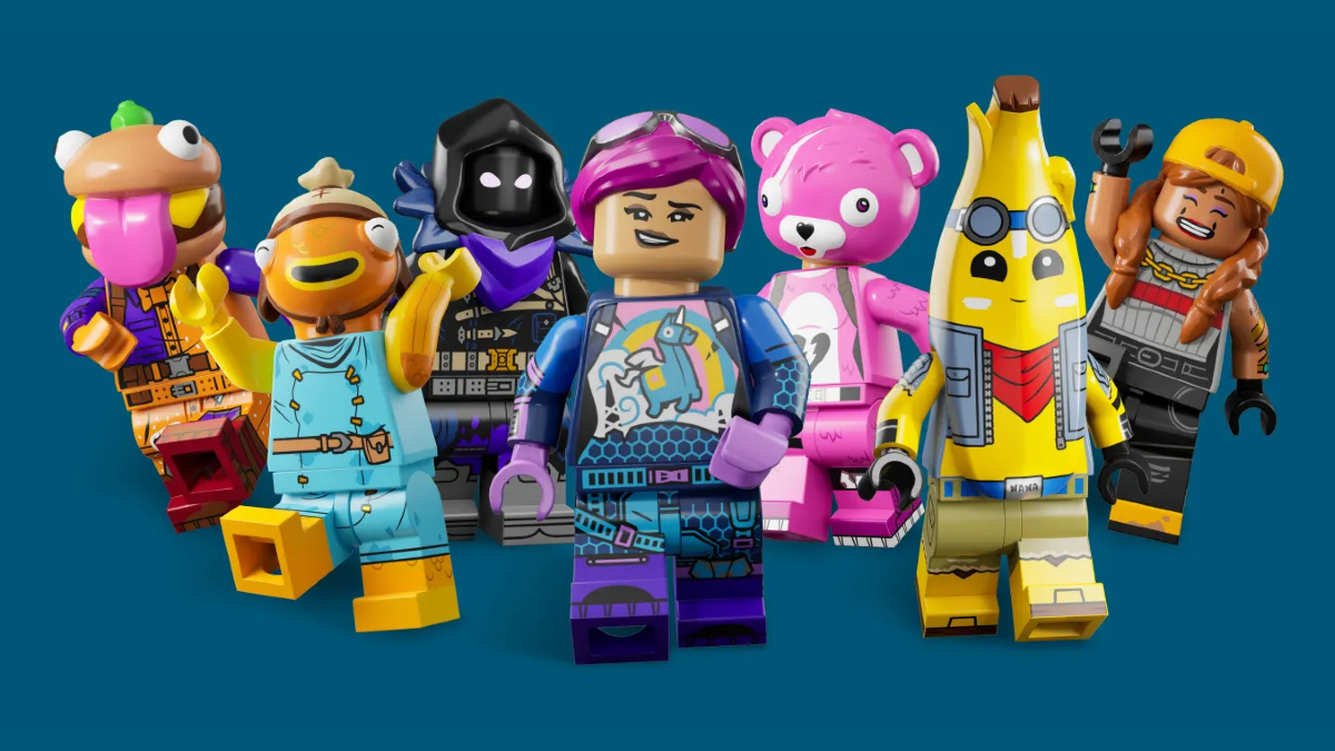 Free LEGO Fortnite minifigure and merchandise at gamecom