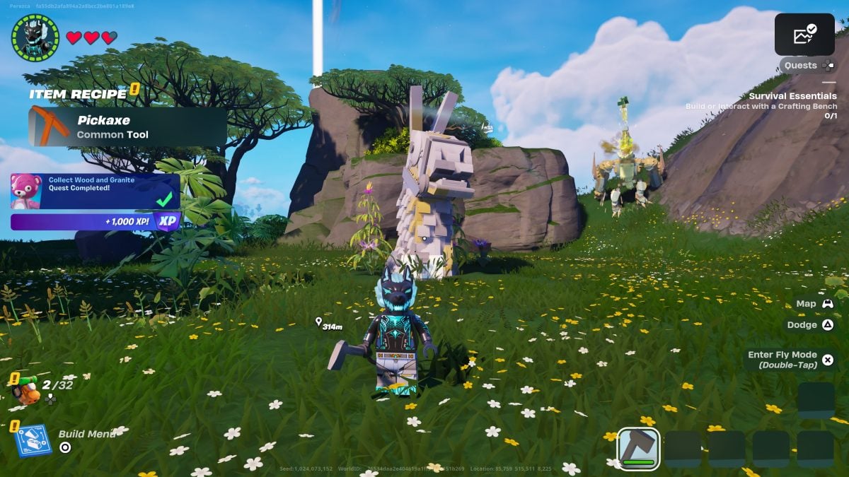How to Visit a Llama Island Head in Lego Fortnite