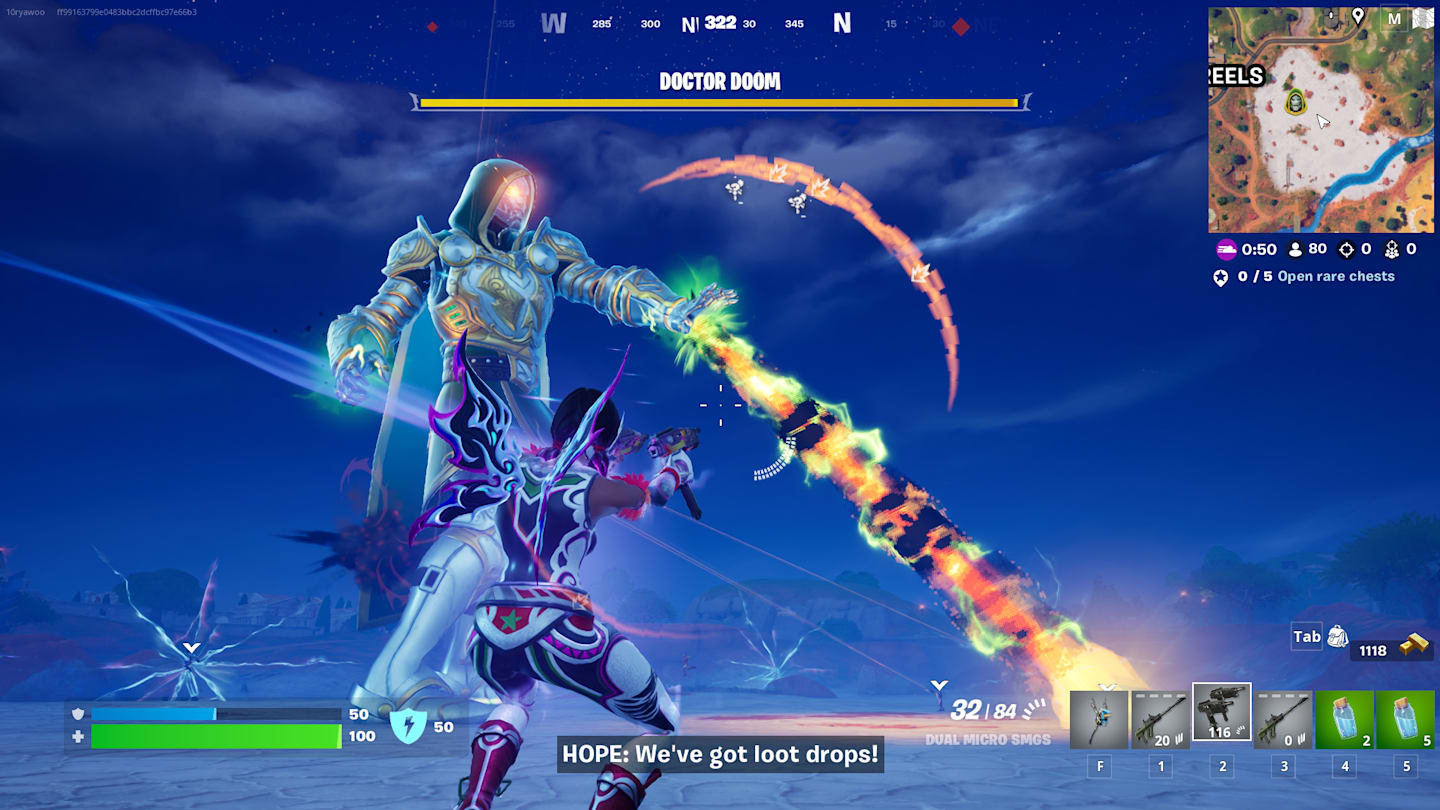 A giant Doctor Doom raid boss just appeared in Fortnite and everyone needs to help de