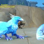 Comment apprivoiser le compagnon Aradan dans The War Within A blue gryphon standing on a stone path in World of Warcraft The War Within