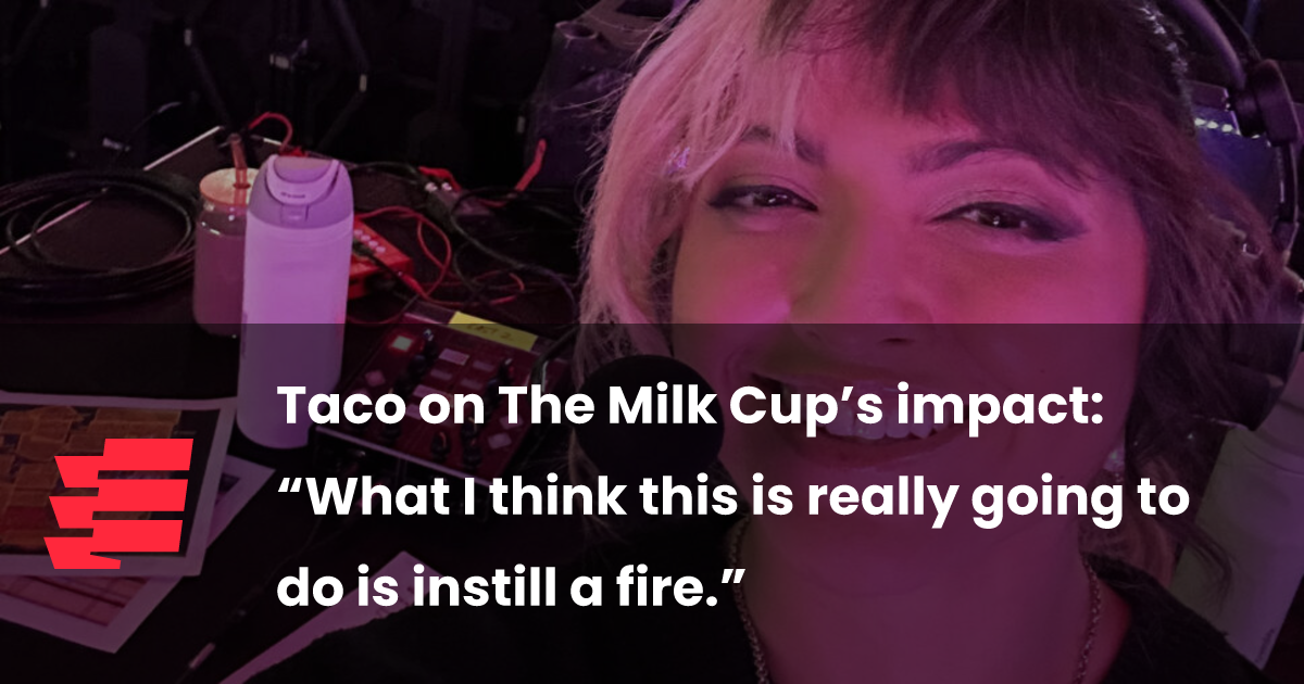 Taco on The Milk Cup’s impact: “What I think this is really going to do is instill a fire.”