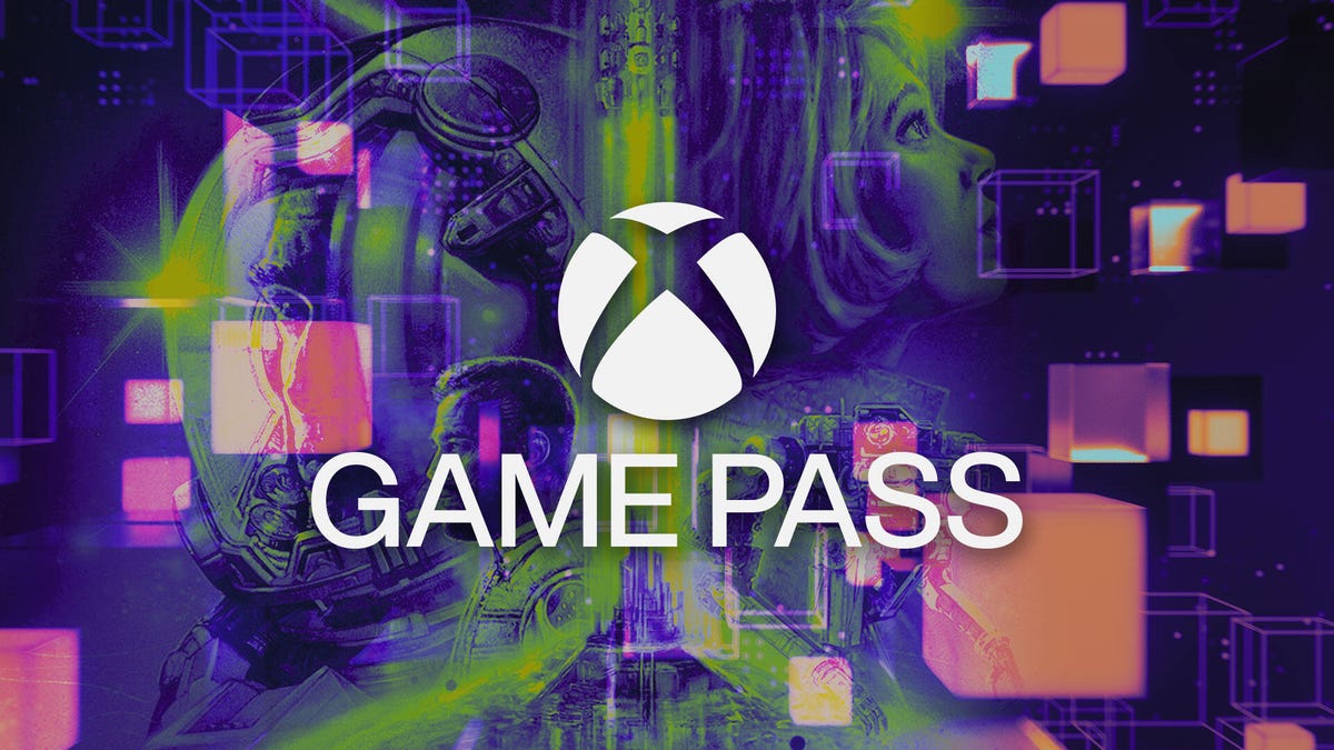 Xbox Game Pass logo with cubes around it