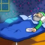 Stardew Valley Granpa lying in bed holding letter from the intro of the game