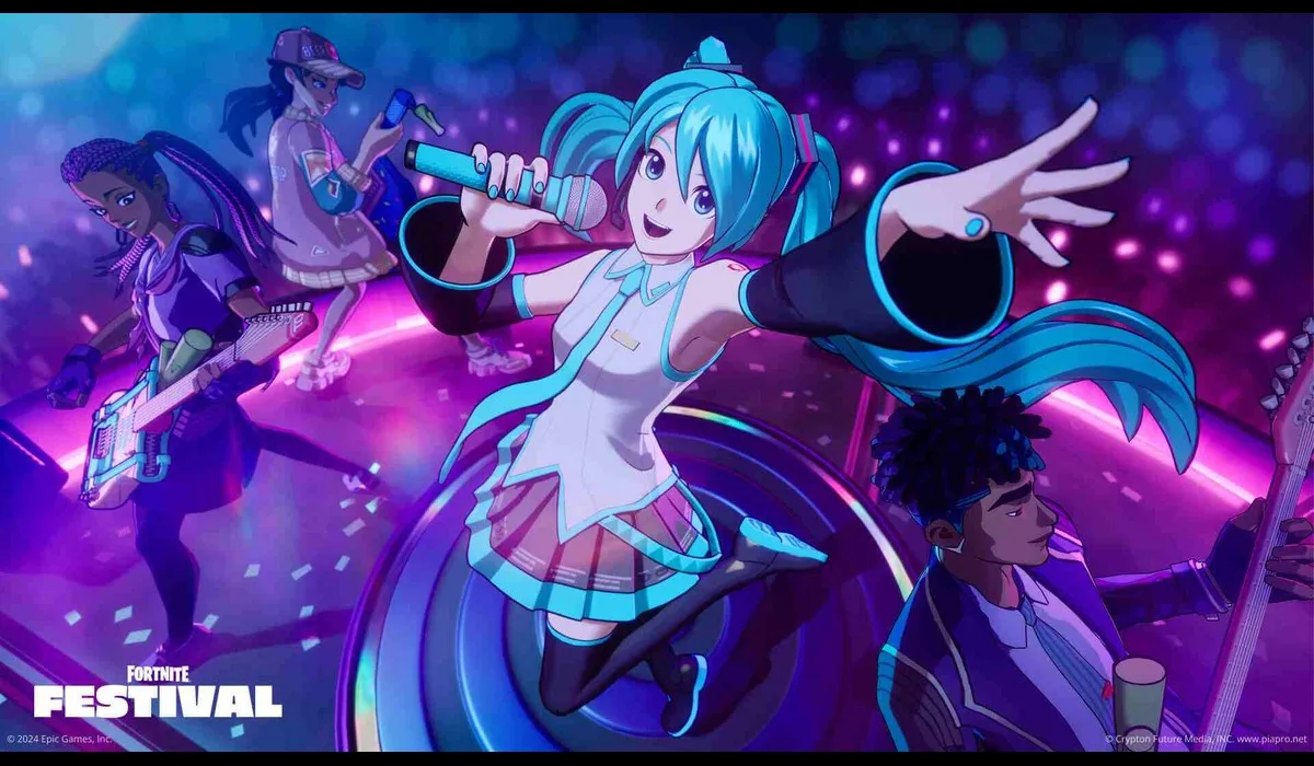 Virtual Artist Hatsune Miku joins party
