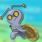 Pokémon Go Fest 2024 : des millions pour les villes hôtes Gimmighoul Pokémon holding coin art with Pokémon Go background.