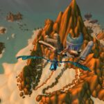 WoW : les joueurs à la recherche de l afterparty du 20e anniversaire Player flying over the top of the Caverns of Time in World of Warcraft.