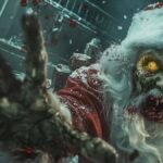 Call of Duty utilise l'IA générative pour créer des éléments de jeu A zombie santa with six fingers leaps at the screen.