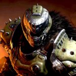 Phil Spencer : Game Pass favorise les jeux avec une structure classique The Doom Slayer standing in front of fire in the FPS game, Doom: The Dark Ages.