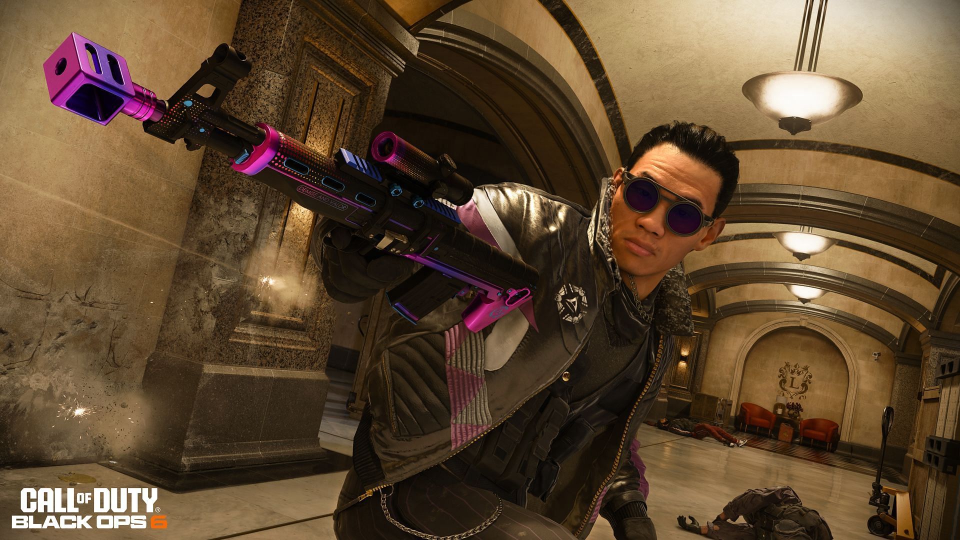 An Operator using the Tsarkov 7.62 in Black Ops 6