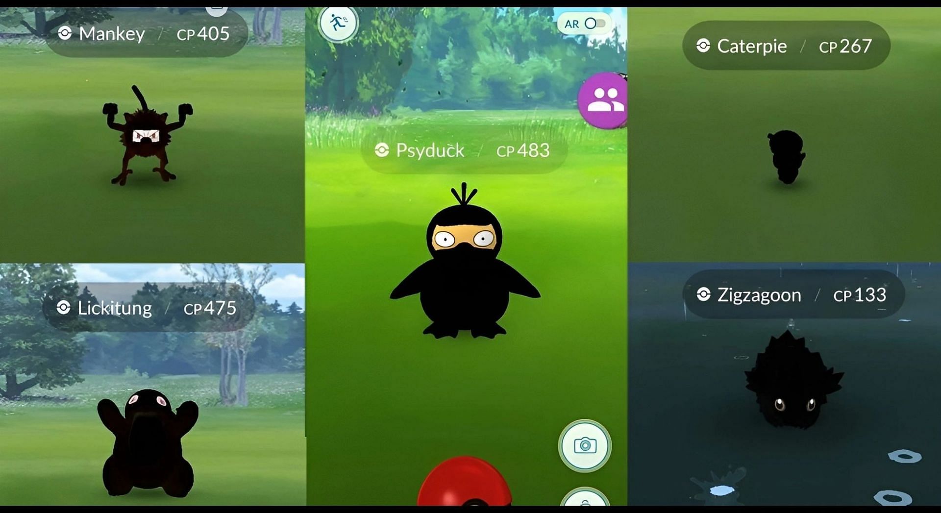 Pokemon becoming ninjas when entering battle in Pokemon GO (Image via Reddit)