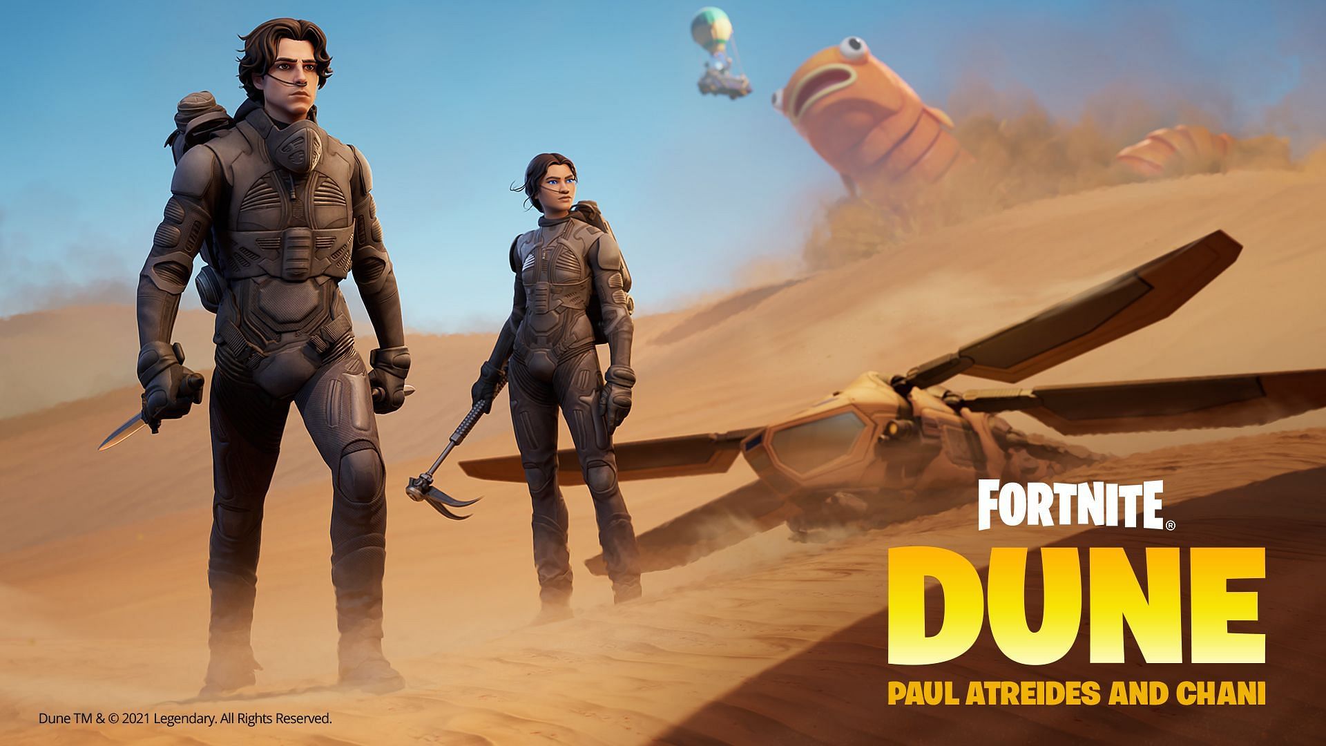 The Paul Atreides and Chani (Dune) skins are now in Fortnite (Image via Epic Games)