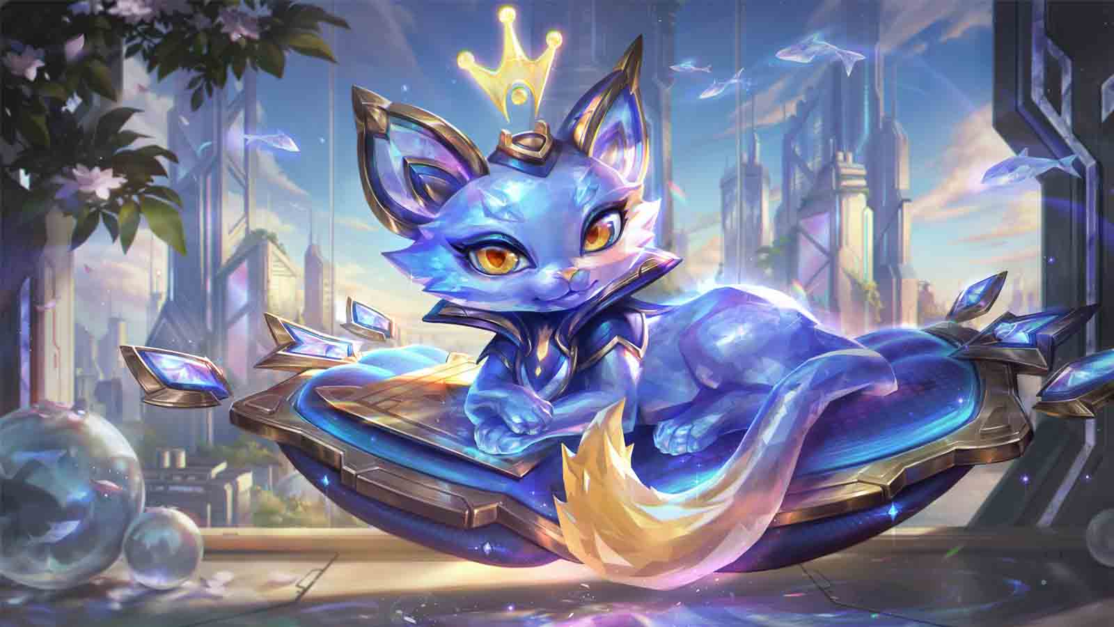 Prestige Cyber Cat Yuumi skin official splashart wallpaper