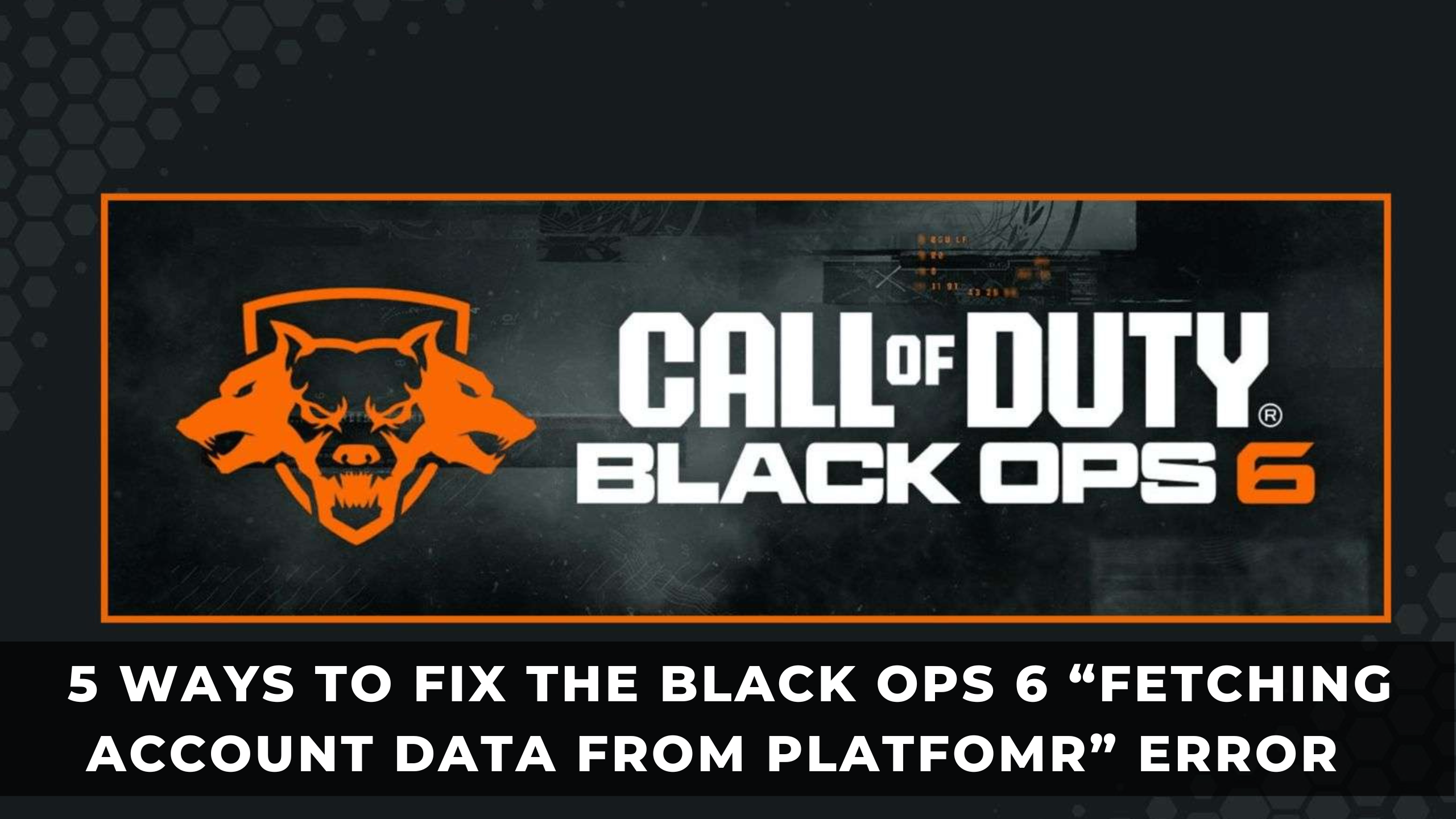 5 Ways to Fix the Black Ops 6 "Fetching Account Data From Platform" Error