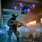 Call of Duty: Black Ops 7 Saison 3 : Nouveaux patchs dévoilés, surprises en vue ! Futuristic soldier with advanced weaponry in urban combat zone for Call of Duty Black Ops 7 Season 3