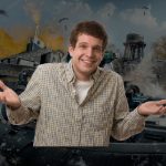 An image of Call of Duty: Warzone overlaid with a person shrugging