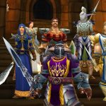 World of Warcraft : Plusieurs jeux révélés, et les fans s'interrogent ! A group of characters in colorful armor stands on a stone staircase in a scene from the game 'World of Warcraft'.