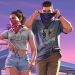 GTA 6 : Regardez en direct la première du gameplay qui fait monter la pression ! Grand Theft Auto 6 website background - man and woman in masks