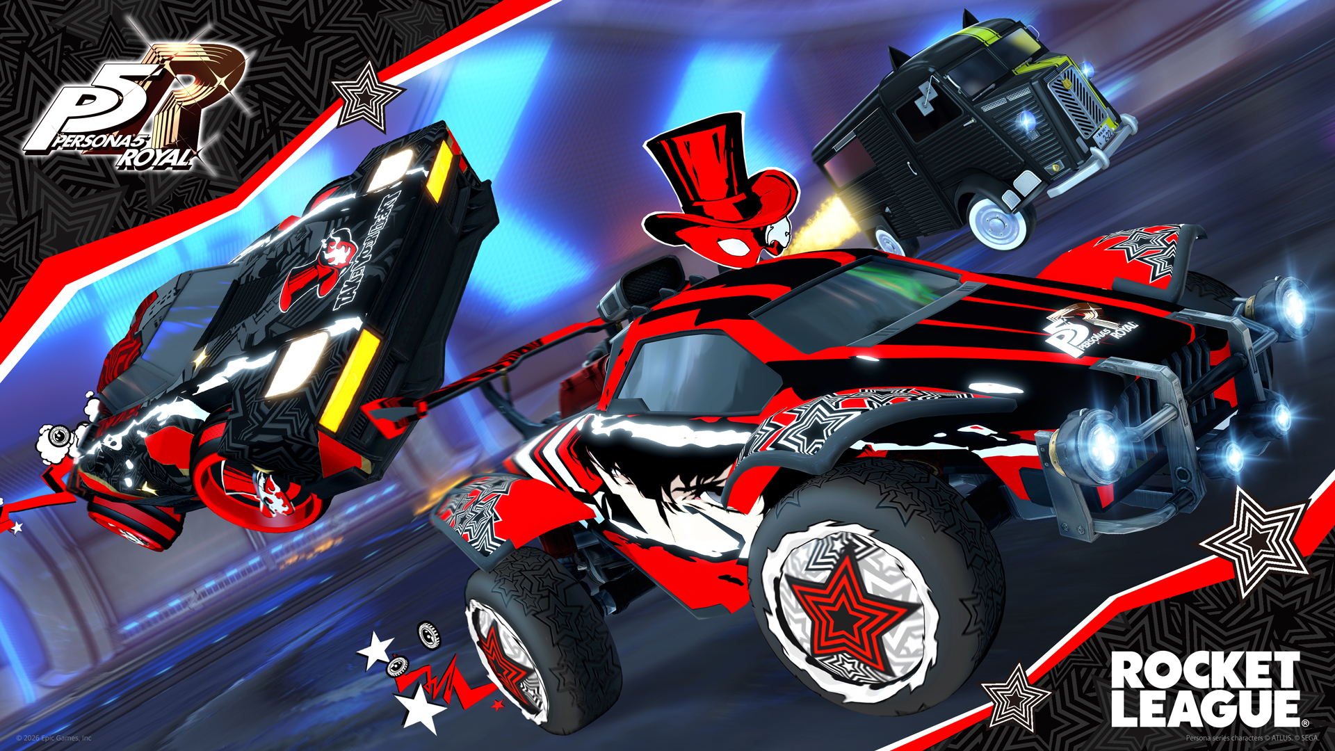 Persona 5 Royal drifts & drops into Rocket League & Fortnite