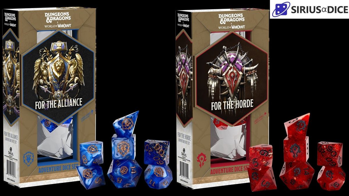 Sirius Dice reveals D&D x World of Warcraft dice sets