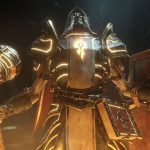 World of Warcraft : Une rumeur brésilienne sur WoW: Forever pourrait débloquer une arrivée sur Xbox, mais prudence avant d’y croire. A hooded fantasy warrior in ornate gold-trimmed armor holds a massive hammer and battered shield in a smoky cave, glowing rune aglow; imposing and ominous.